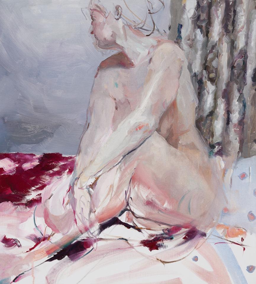 Memory of private space 1, Oil on canvas, 80x75 – Maria-Laura Șonfălean